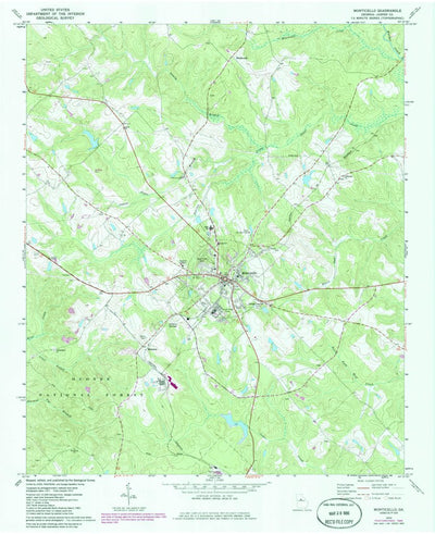 United States Geological Survey Monticello, GA (1972, 24000-Scale) digital map