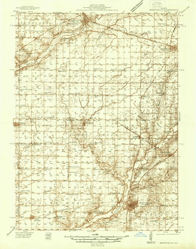 United States Geological Survey Monticello, IL (1937, 48000-Scale) digital map
