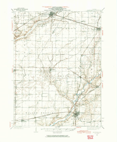 United States Geological Survey Monticello, IL (1937, 62500-Scale) digital map