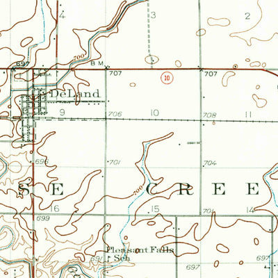 United States Geological Survey Monticello, IL (1937, 62500-Scale) digital map