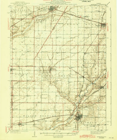 United States Geological Survey Monticello, IL (1943, 62500-Scale) digital map