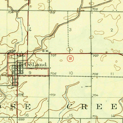 United States Geological Survey Monticello, IL (1943, 62500-Scale) digital map