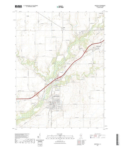 United States Geological Survey Monticello, IL (2021, 24000-Scale) digital map