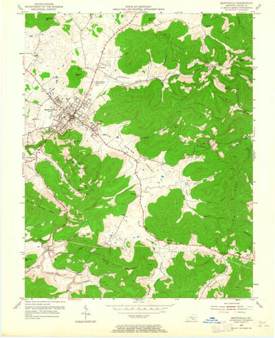 United States Geological Survey Monticello, KY (1953, 24000-Scale) digital map