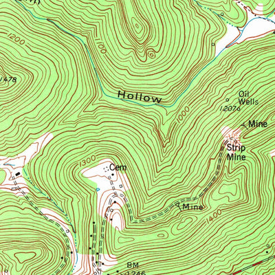 United States Geological Survey Monticello, KY (1977, 24000-Scale) digital map