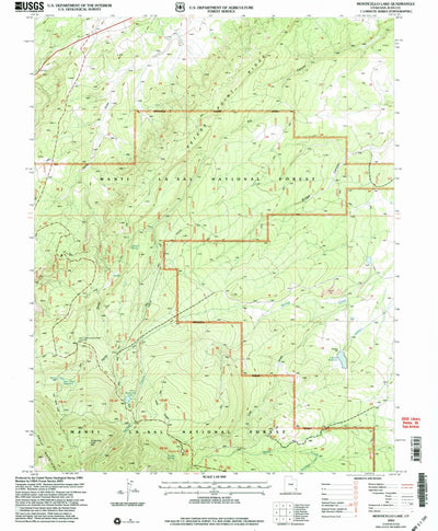 United States Geological Survey Monticello Lake, UT (2001, 24000-Scale) digital map