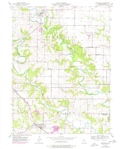 United States Geological Survey Monticello, MO (1950, 24000-Scale) digital map