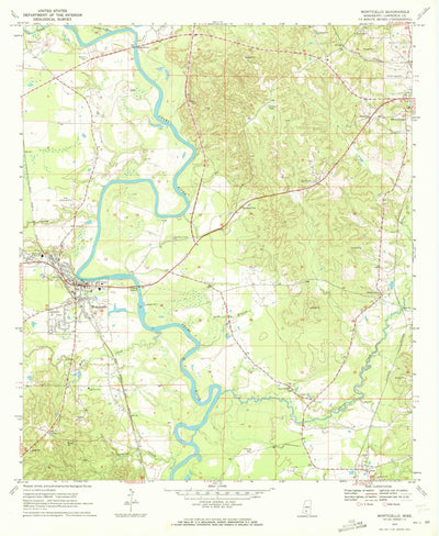 United States Geological Survey Monticello, MS (1970, 24000-Scale) digital map