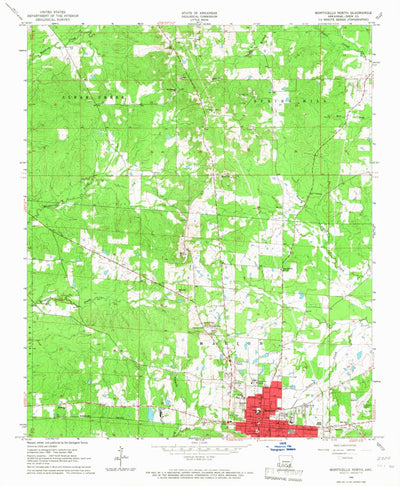 United States Geological Survey Monticello North, AR (1966, 24000-Scale) digital map