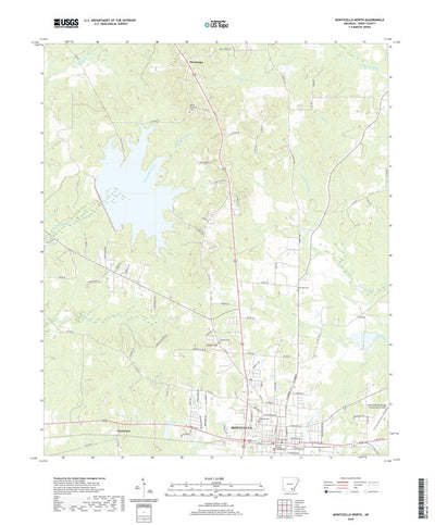 United States Geological Survey Monticello North, AR (2020, 24000-Scale) digital map