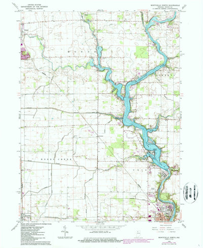 United States Geological Survey Monticello North, IN (1962, 24000-Scale) digital map
