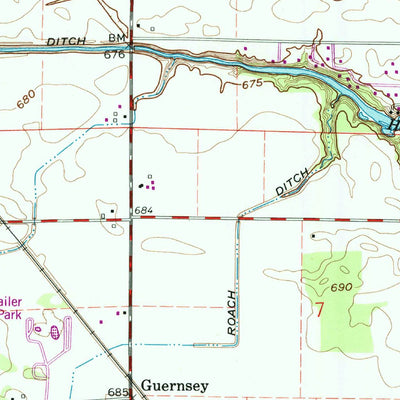 United States Geological Survey Monticello North, IN (1962, 24000-Scale) digital map