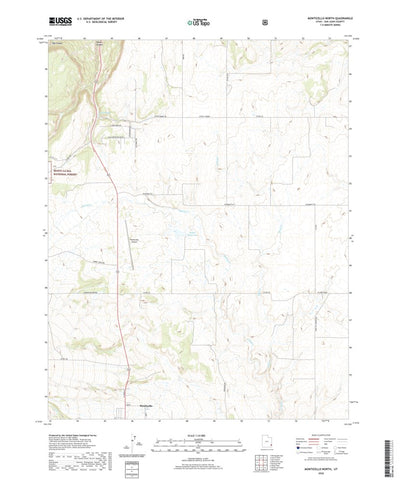 United States Geological Survey Monticello North, UT (2020, 24000-Scale) digital map