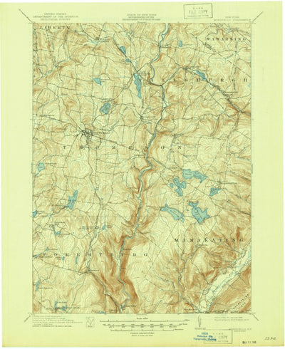 United States Geological Survey Monticello, NY (1911, 62500-Scale) digital map