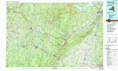 United States Geological Survey Monticello, NY-PA (1986, 100000-Scale) digital map