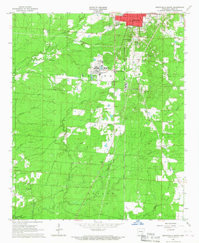 United States Geological Survey Monticello South, AR (1966, 24000-Scale) digital map