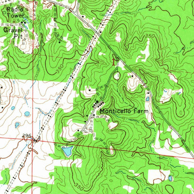 United States Geological Survey Monticello South, AR (1966, 24000-Scale) digital map