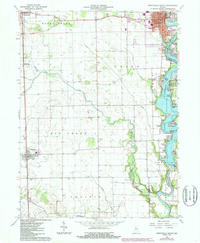 United States Geological Survey Monticello South, IN (1962, 24000-Scale) digital map