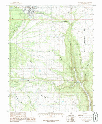 United States Geological Survey Monticello South, UT (1985, 24000-Scale) digital map