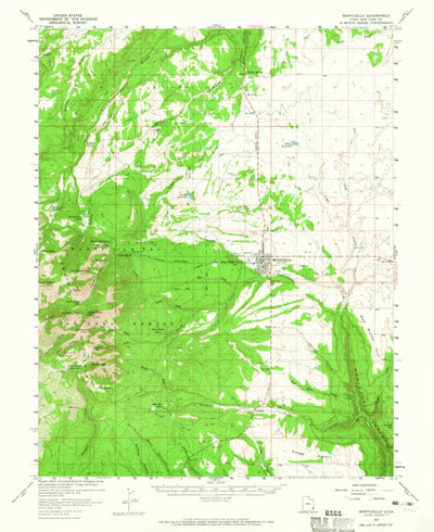 United States Geological Survey Monticello, UT (1957, 62500-Scale) digital map