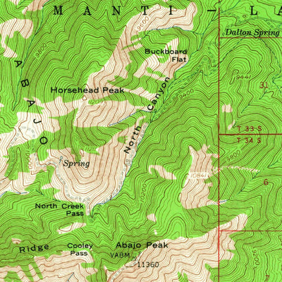 United States Geological Survey Monticello, UT (1957, 62500-Scale) digital map