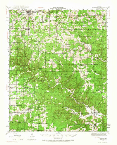 United States Geological Survey Montier, MO (1945, 62500-Scale) digital map