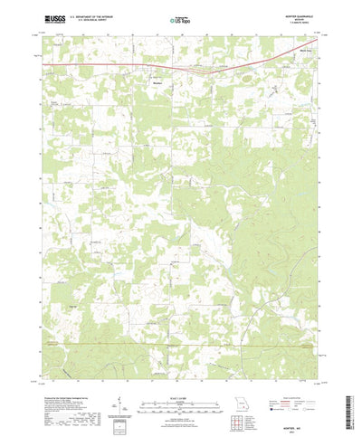United States Geological Survey Montier, MO (2021, 24000-Scale) digital map