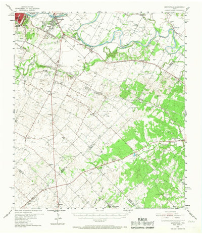 United States Geological Survey Montopolis, TX (1955, 62500-Scale) digital map