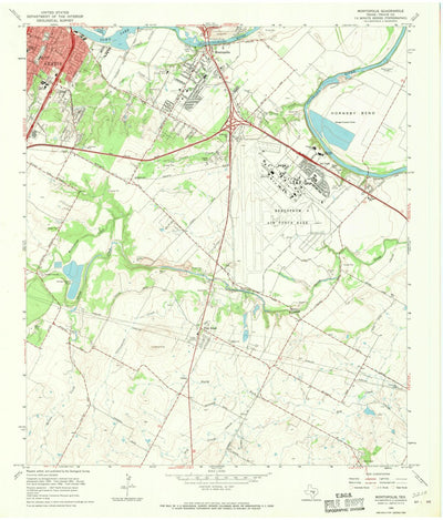United States Geological Survey Montopolis, TX (1966, 24000-Scale) digital map