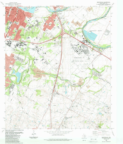 United States Geological Survey Montopolis, TX (1988, 24000-Scale) digital map