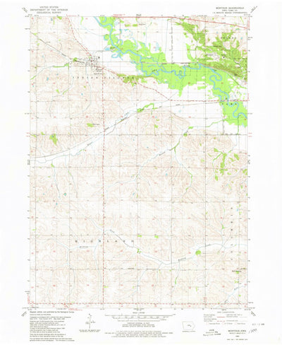 United States Geological Survey Montour, IA (1980, 24000-Scale) digital map