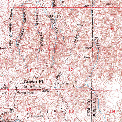 United States Geological Survey Montour, ID (1953, 62500-Scale) digital map