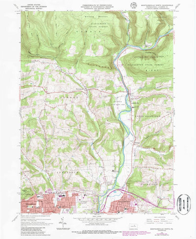 United States Geological Survey Montoursville North, PA (1965, 24000-Scale) digital map