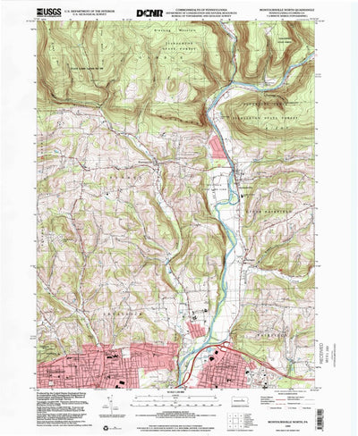 United States Geological Survey Montoursville North, PA (1999, 24000-Scale) digital map