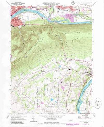 United States Geological Survey Montoursville South, PA (1965, 24000-Scale) digital map