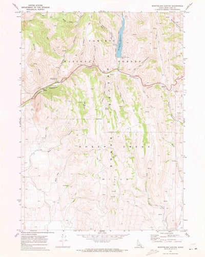 United States Geological Survey Montpelier Canyon, ID (1970, 24000-Scale) digital map