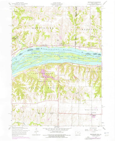 United States Geological Survey Montpelier, IA-IL (1953, 24000-Scale) digital map