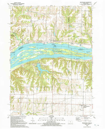 United States Geological Survey Montpelier, IA-IL (1991, 24000-Scale) digital map
