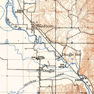 United States Geological Survey Montpelier, ID-WY-UT (1909, 125000-Scale) digital map