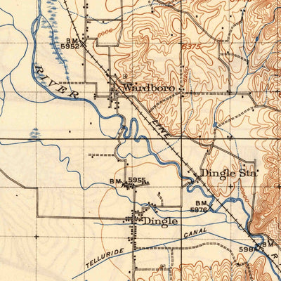 United States Geological Survey Montpelier, ID-WY-UT (1911, 125000-Scale) digital map