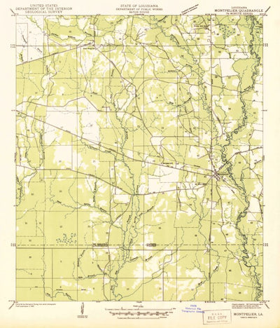 United States Geological Survey Montpelier, LA (1942, 31680-Scale) digital map