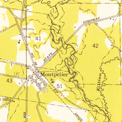 United States Geological Survey Montpelier, LA (1954, 31680-Scale) digital map