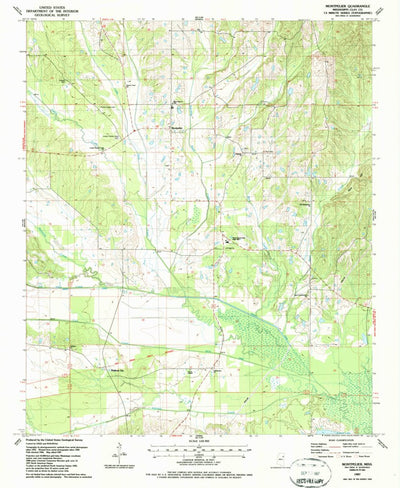 United States Geological Survey Montpelier, MS (1987, 24000-Scale) digital map