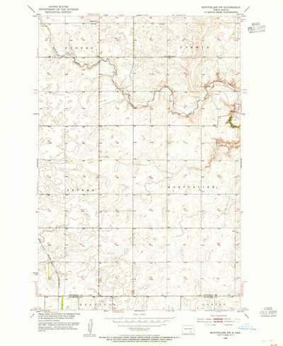 United States Geological Survey Montpelier NW, ND (1953, 24000-Scale) digital map