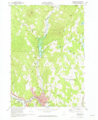 United States Geological Survey Montpelier, VT (1968, 24000-Scale) digital map