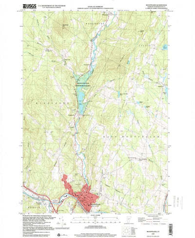 United States Geological Survey Montpelier, VT (1999, 24000-Scale) digital map