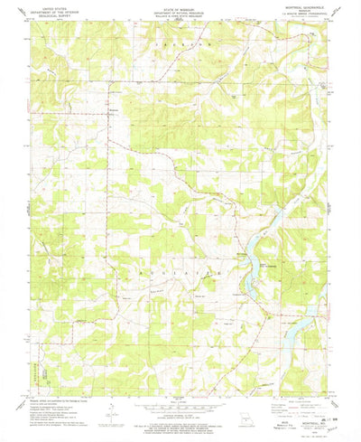 United States Geological Survey Montreal, MO (1976, 24000-Scale) digital map