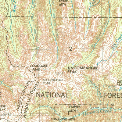 United States Geological Survey Montrose, CO (1956, 250000-Scale) digital map