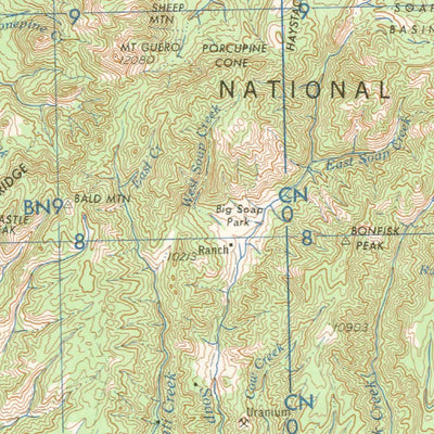 United States Geological Survey Montrose, CO (1968, 250000-Scale) digital map