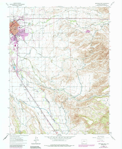 United States Geological Survey Montrose East, CO (1962, 24000-Scale) digital map